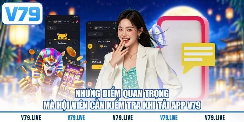 Những điểm quan trọng mà hội viên cần kiểm tra khi tải app V79